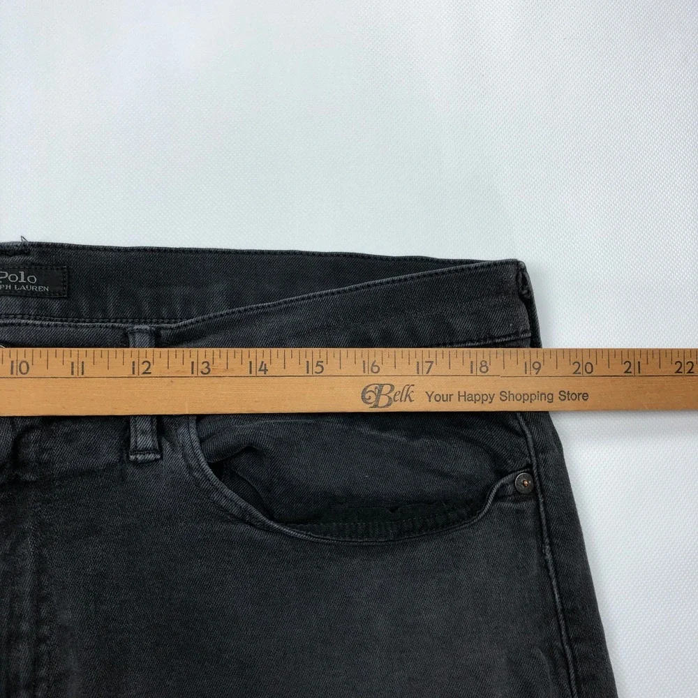 Polo Ralph Lauren Hampton Relaxed Faded Black Jeans Mens 36x30 Stretch Denim
